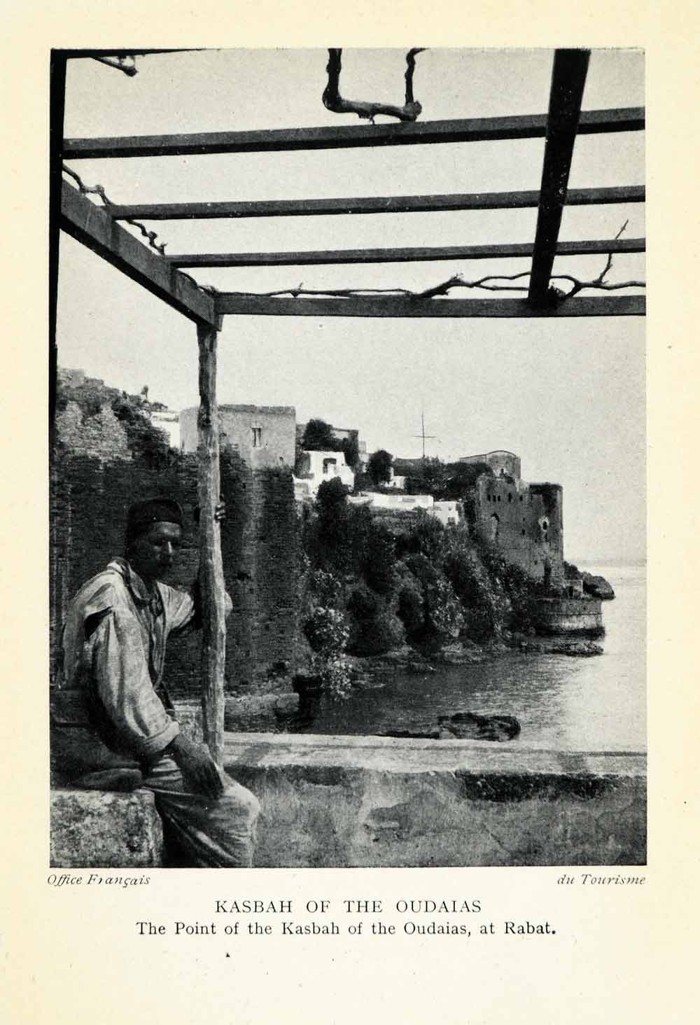 1929 Print Oudaias Kasbah Rabat Morocco Historic Image XGQ9