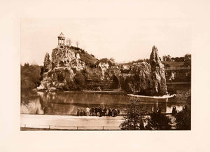 1902 Photogravure Park Buttes-Chaumont Temple Sybil Belvedere Paris France XGQA3