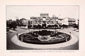 1911 Halftone Print Plaza Dinamarca Roundabout Washington Statue Mexico XGQA5