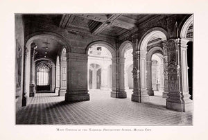 1911 Halftone Print Corridor National Preparatory School Mexico City XGQA5