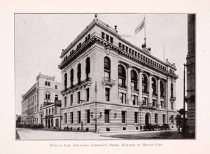 1911 Halftone Print Mutual Life Insurance Company Office Building Mexico XGQA5