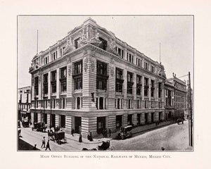 1911 Halftone Print Main Office Building National Railway Mexico City XGQA5