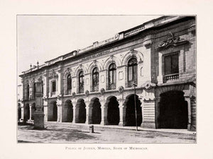 1911 Halftone Print Palace Justice Morelia Mexico Michoacan Colonnade XGQA5
