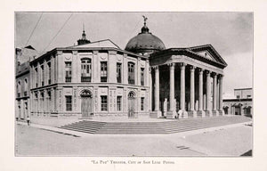 1911 Halftone Print San Luis Potosi Teatro Paz Theater Peace Jose Noriega XGQA5 - Period Paper
