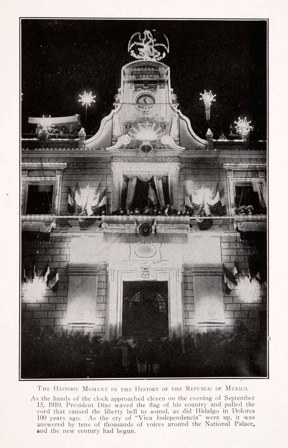 1911 Halftone Print Historic Centennial Republic Mexico 1910 Celebration XGQA5