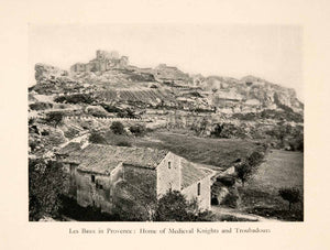 1929 Halftone Print Baux Provence Medieval Knights Home Troubadours XGQA6