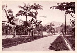 1897 Print Port Spain Road Trinidad Tobago Streetscape Cityscape Historic XGQA9