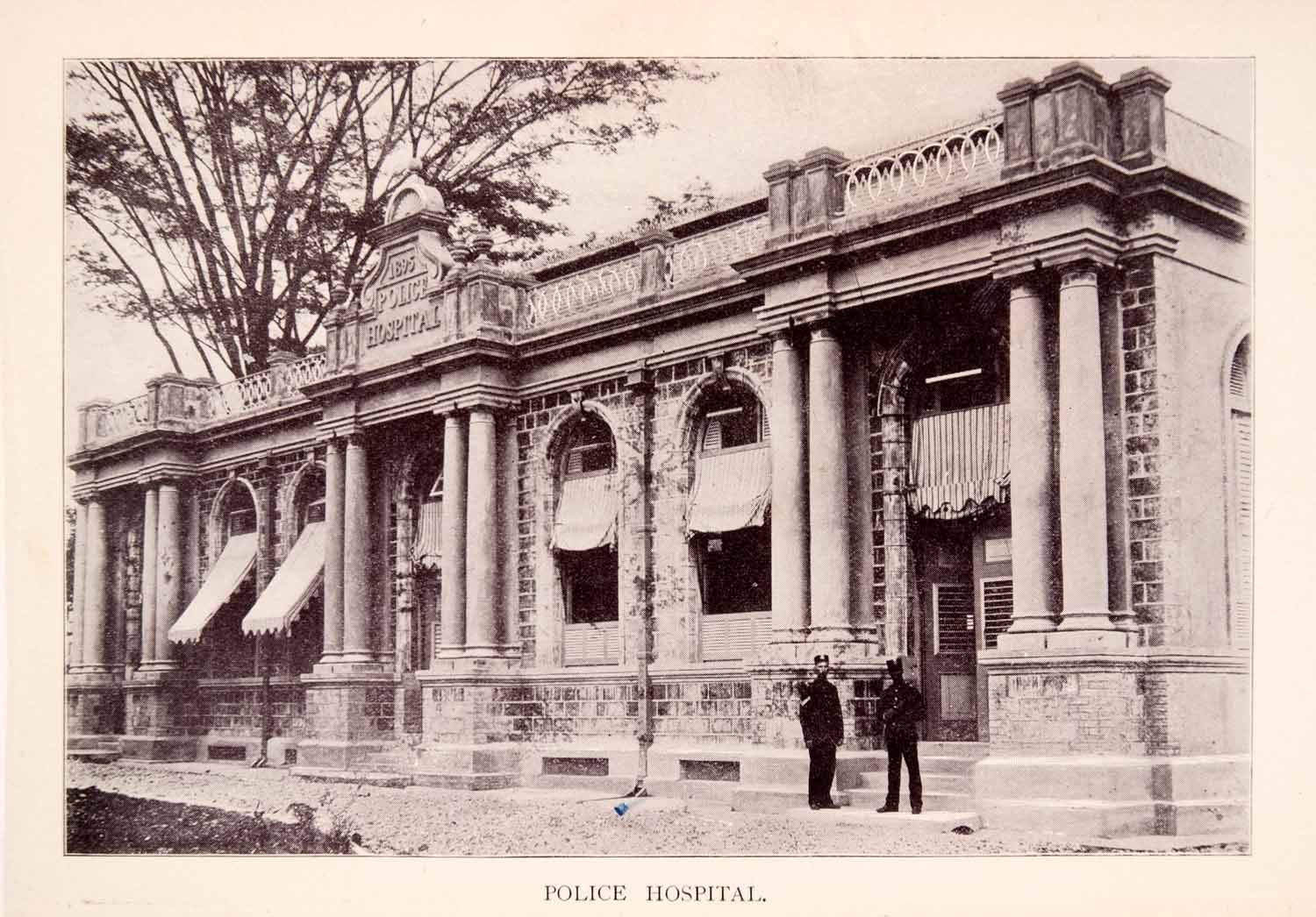 1897 Halftone Print Police Hospital Port Spain Trinidad Tobago Historic XGQA9
