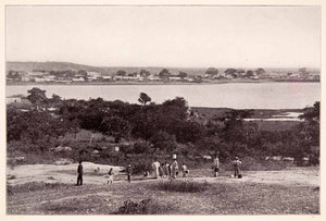 1897 Halftone Print Lagoon Bolivar Venezeula Landscape Natives Historic XGQA9