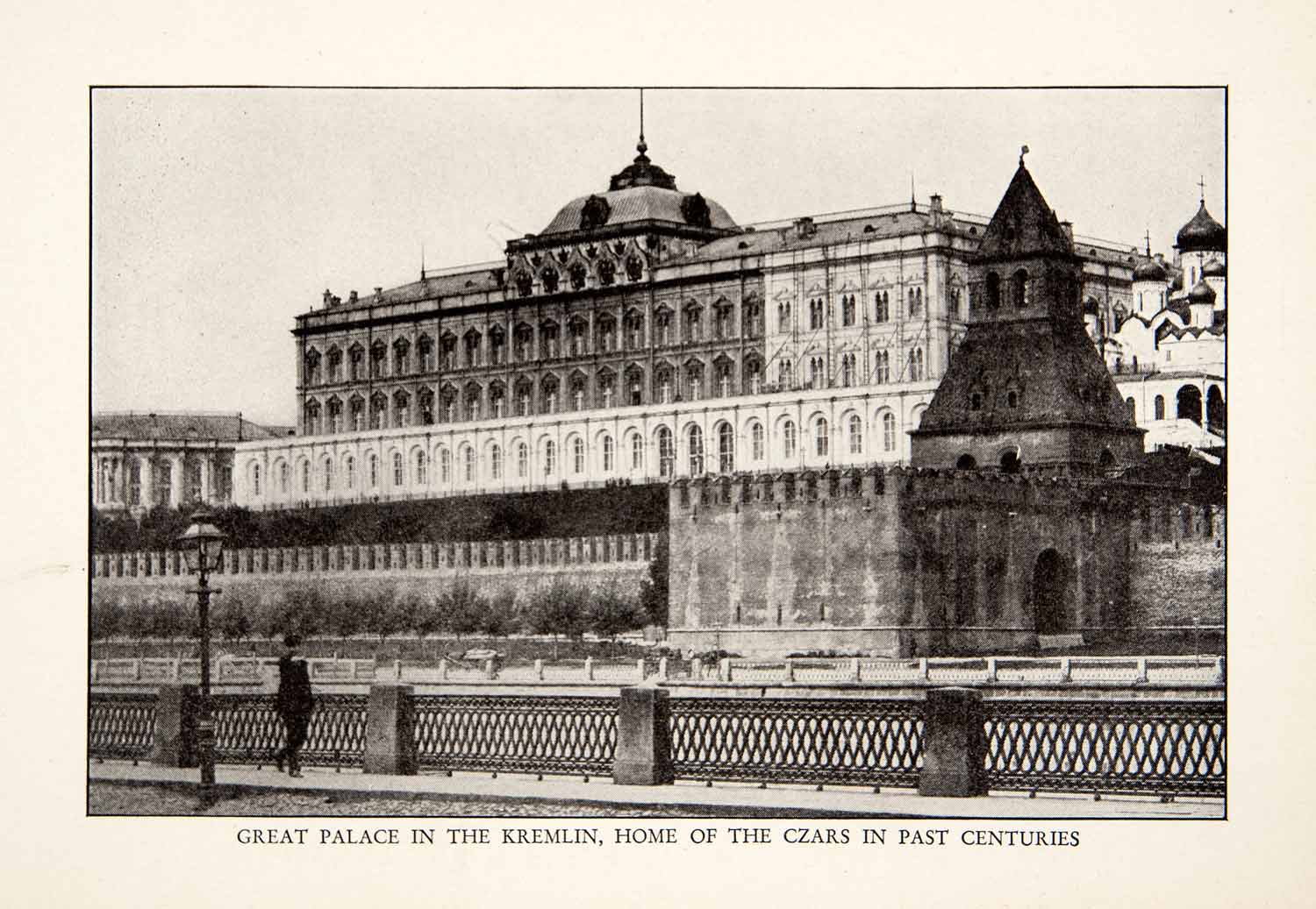 1928 Print Tzar Tsar Czar Mosow Russia Grand Kremlin Palace Bolshoy XGQB9