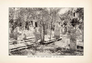 1928 Print Light Brigade Battle Balaklava Crimea Ukraine Cemetery Graves XGQB9