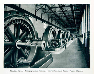 1915 Print Interior Generator Room Winnipeg Electric Railway River XGQC2