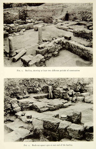 1937 Collotype Basilica Ruin Archeology Tzippori Israel Sepphoris XGQC3