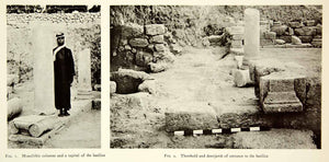 1937 Collotype Ruin Archeology Basilica Tzippori Israel Sepphoris Column XGQC3