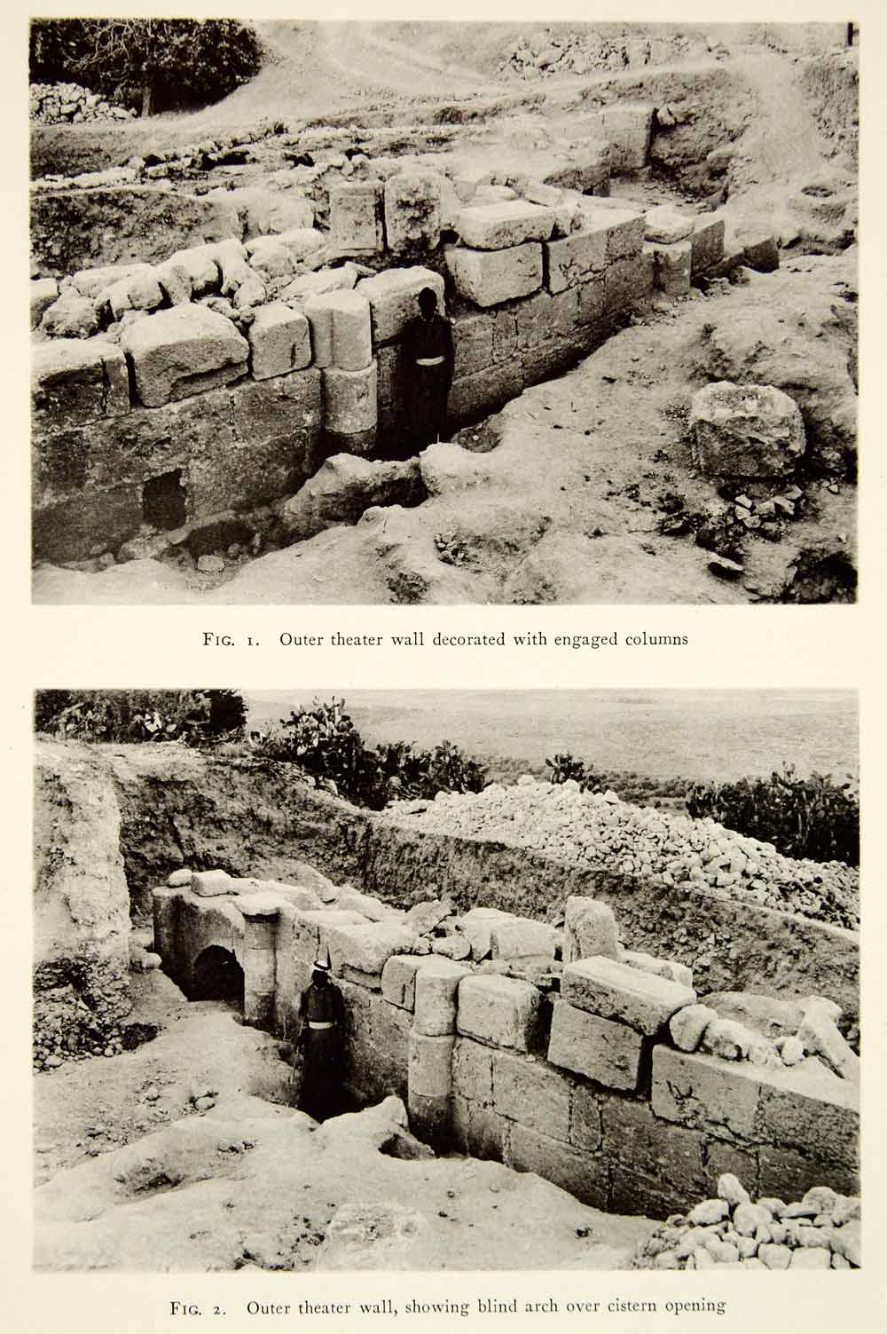 1937 Collotype Theater Ruin Archeology Israel Tzippori Sepphoris XGQC3
