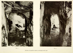 1937 Collotype Aqueduct Tunnel Archeology Israel Tzippori Sepphoris XGQC3