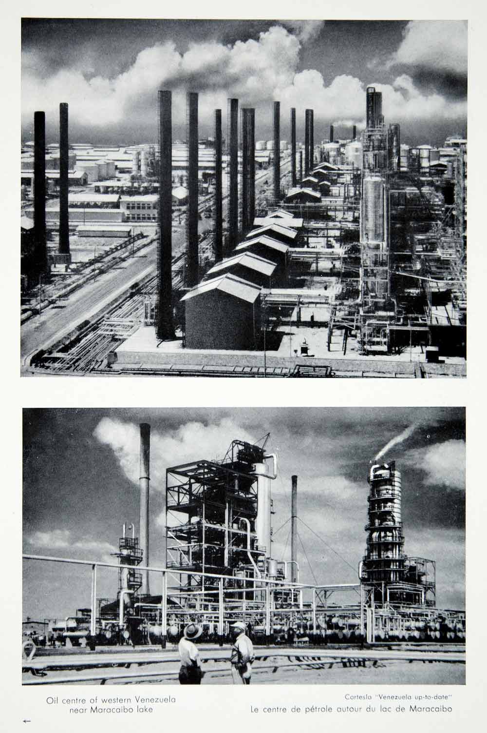 1956 Prints Oil Center Venezuela Maracaibo Lake Cityscape Factory XGQC4