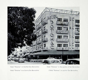 1956 Print Hotel Potomac San Bernardino Quarter Caracas Venezuela XGQC4