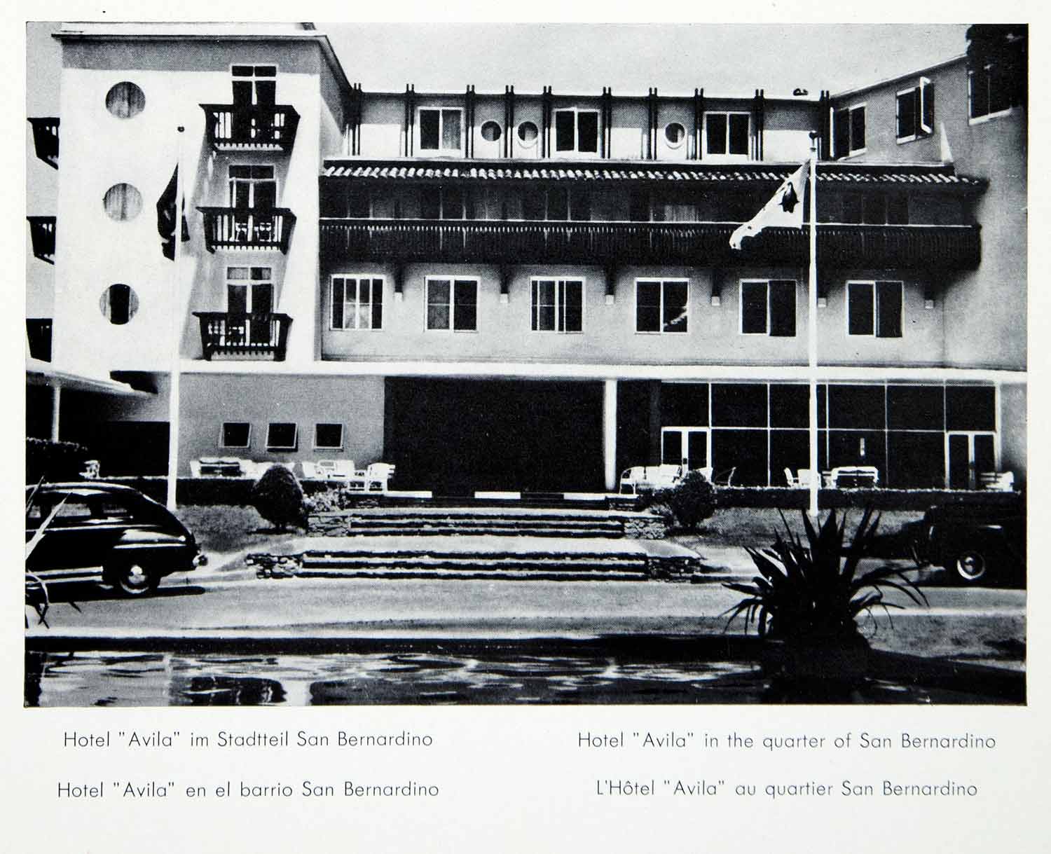 1956 Print Avila Hotel San Bernardino Quarter Caracas Venezuela Cityscape XGQC4