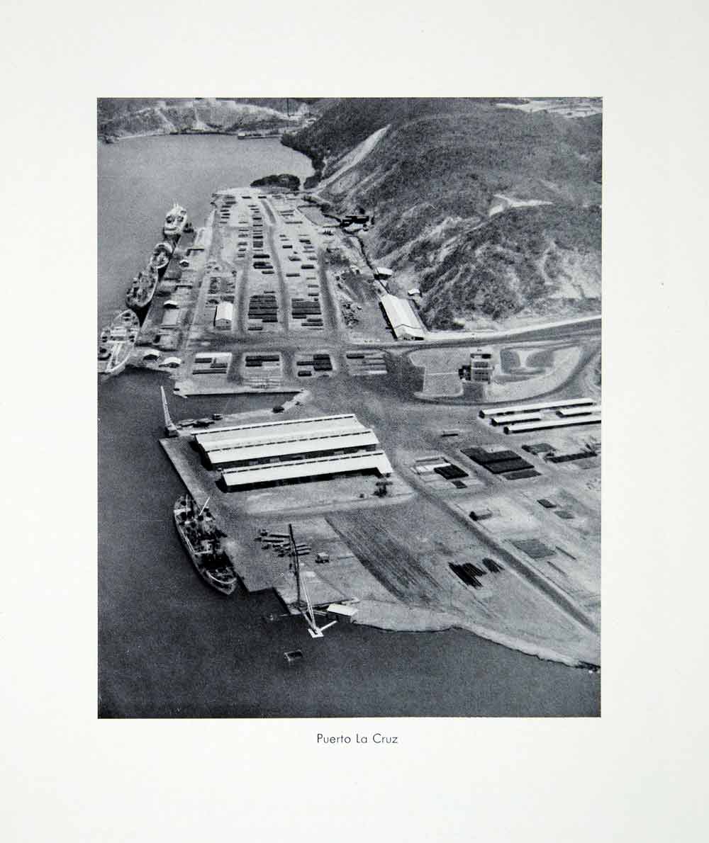 1956 Print Puerto La Cruz Anzoategui Venezuela Cityscape Ocean Harbor XGQC4