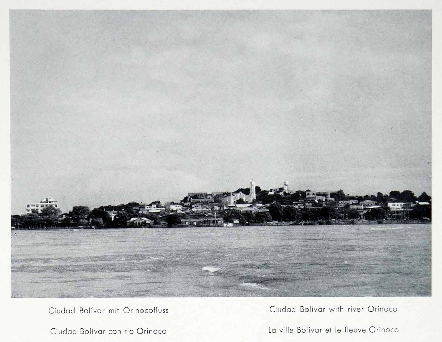 1956 Print Ciudad Bolivar Orinoco River Venezuela Cityscape Landscape XGQC4
