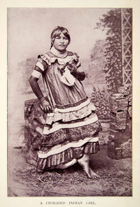 1907 Print Civilized Indian Girl British Guiana Guyana Amerindian South XGQC8