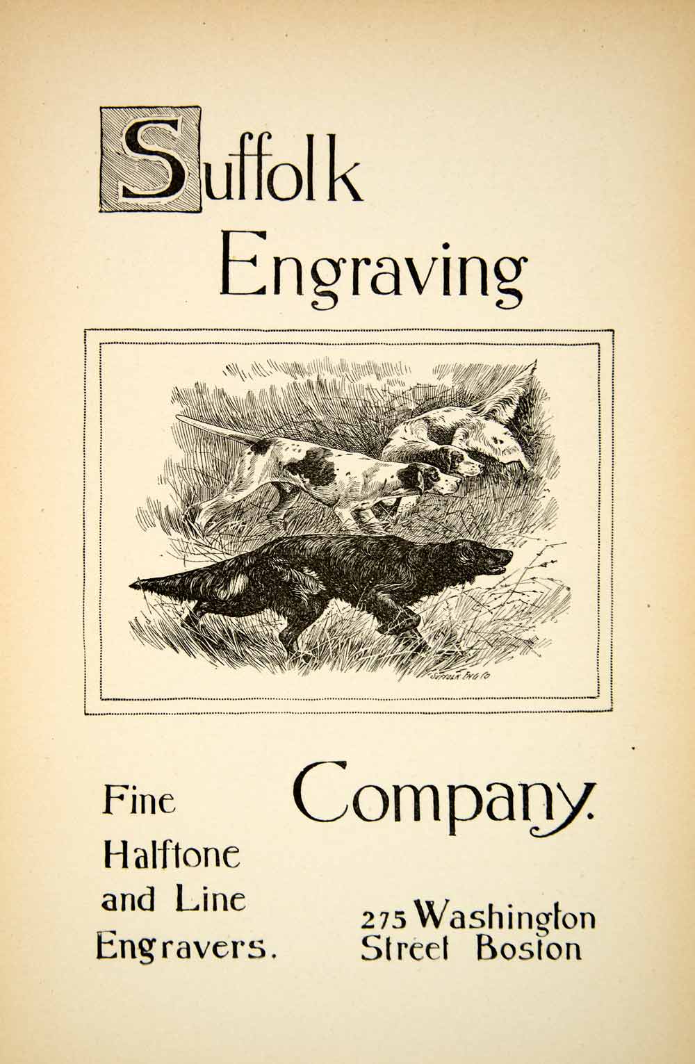 1907 Ad Suffolk Engraving Company Engravers Washington Street Boston XGQC8