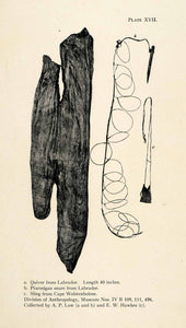 1916 Halftone Print Inuit Quiver Ptarmigan Snare Sling Labrador Hunting XGR6