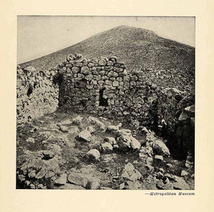 1939 Halftone Print Palace Acropolis Hill Mycenae Greece Late Helladic XGR9