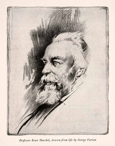 1902 Halftone Print German Haeckel Ernst Science George Varain Portrait XGRA5
