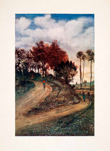1905 Color Print Road Near Rouen Landscape Scenery Paths Sky Trees Nico XGRA7