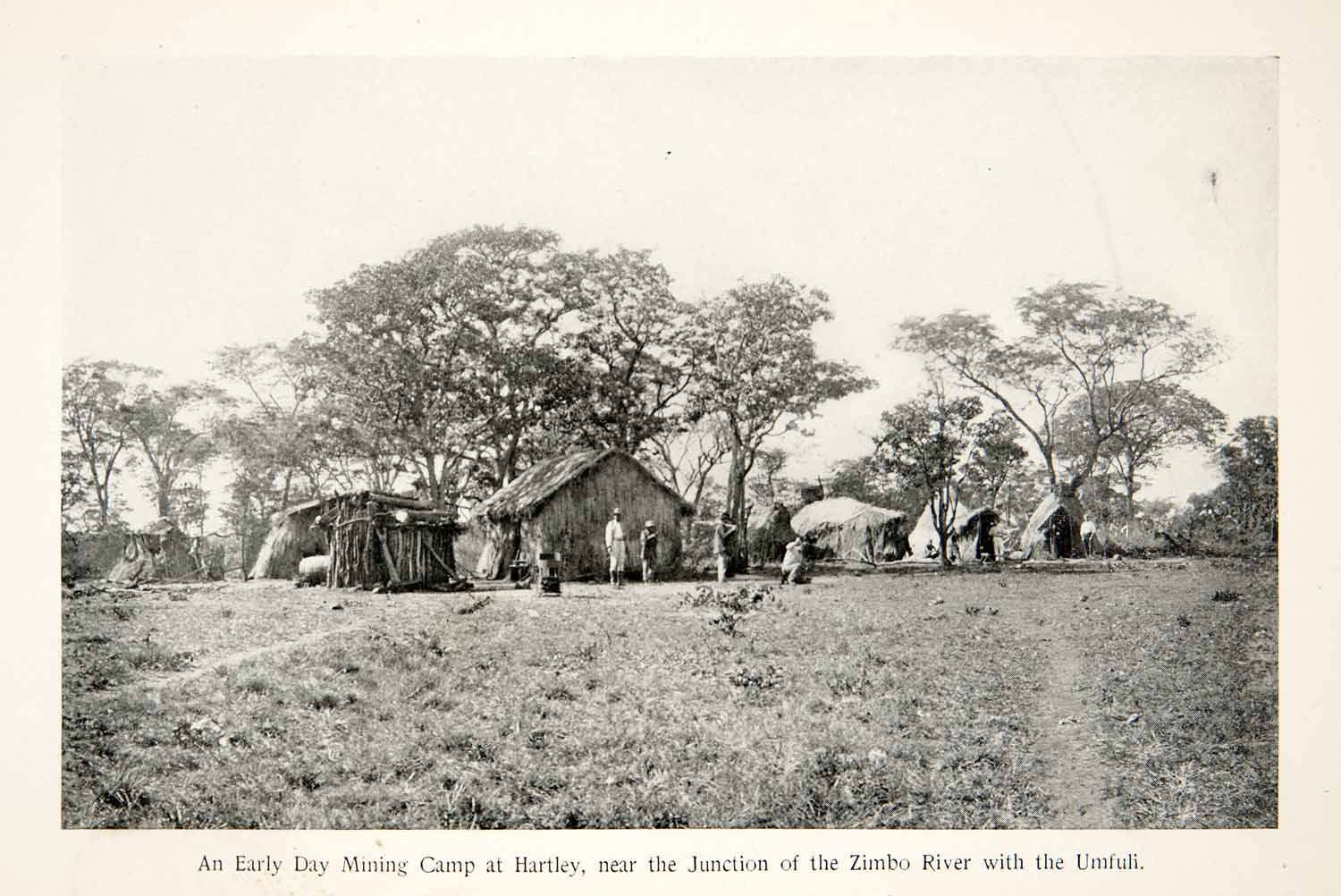 1899 Print Mining Camp Hartley Zimbo River Umfuli Africa Platinum Zimbabwe XGRB1
