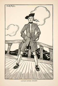 1932 Lithograph Captain Edward England Seeger Portrait Cassandra Stanley XGRB5
