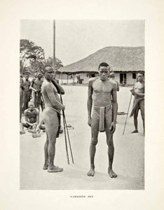 1898 Print Wankonde Men British Central Africa Sir Harry H. Johnston XGRB6