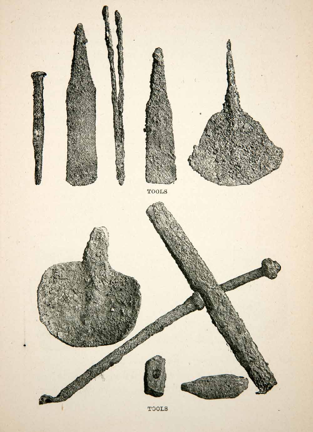 1896 Print Shona Mashonaland Zimbabwe Tools Artifact Ruins Africa Ancient XGRB7