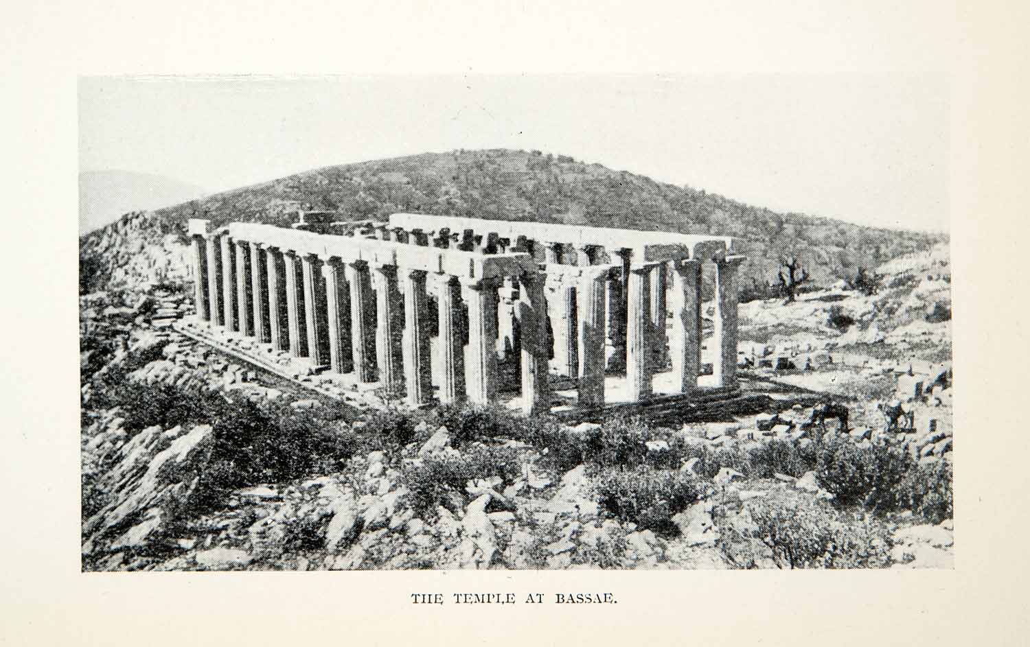 1928 Print Temple Apollo Epicourios Bassae Greece Messinia Iktinos Arcadia XGRB9