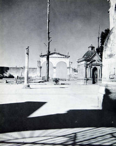 1945 Print Mexico Shrine Remedios Arch Religious Ancient Pediment Fritz XGRC3