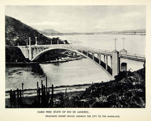 1939 Rotogravure Cold Cape Feliciano Sodre Bridge Cabo Frio Rio de Janeiro XGRC6