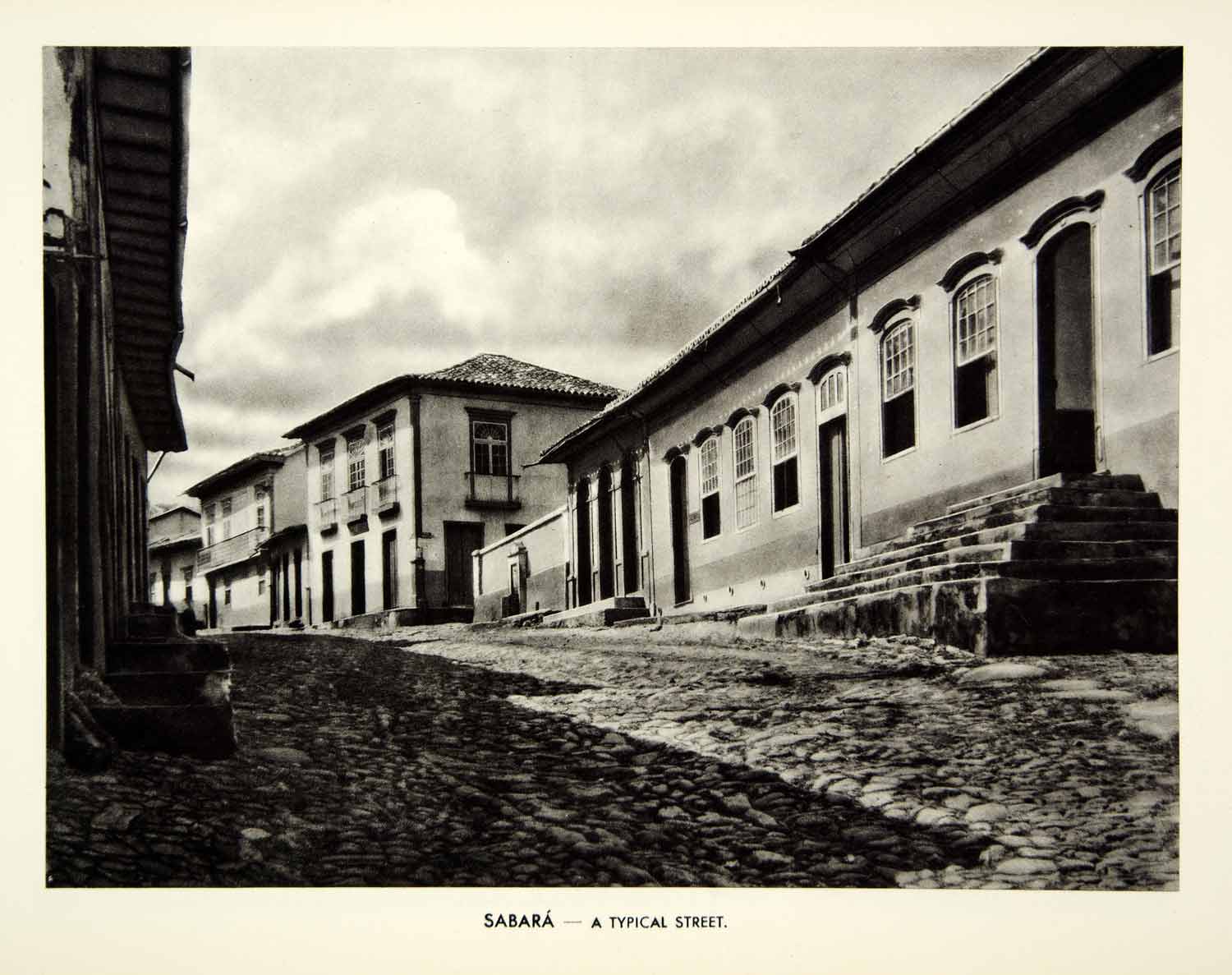 1939 Rotogravure Typical Street Municipality Sabara Minas Gerais Brazil XGRC6