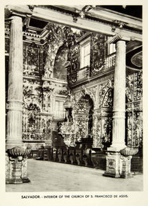 1939 Rotogravure Bahia Interior Sao Francisco Assis Church Convent XGRC6