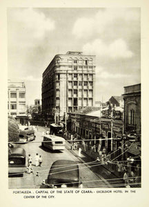 1939 Rotogravure Downtown Fortaleza City Excelsior Hotel Ceara State XGRC6