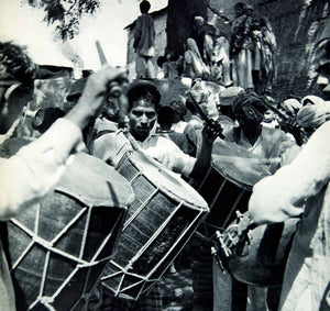 1955 Rotogravure Muslim Islam Shia Drummers India Maharashtra Musician XGRC8