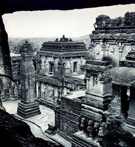 1955 Rotogravure Ellora Kailasanathar Temple Maharashtra India Hinduism XGRC8