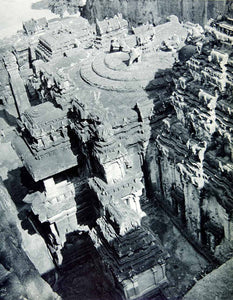 1955 Rotogravure Hinduism Ellora Kailasanathar Temple Maharashtra India XGRC8