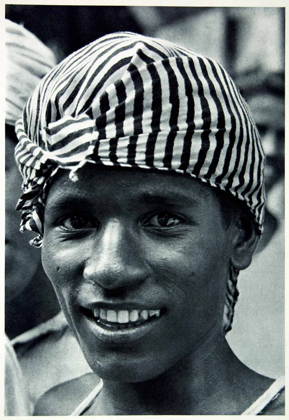 1955 Rotogravure Kochi Cochin Portrait India Laborer Emakulam Kerala Smile XGRC8