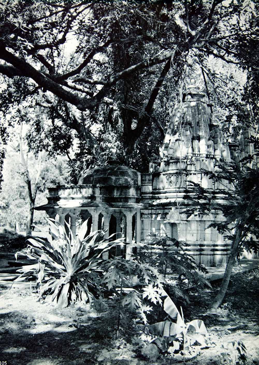 1955 Rotogravure Temple Rajasthan Udaipur India Shrine Hinduism Banyan XGRC8