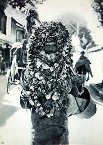 1955 Rotogravure Hinduism Sadhu Ascetic Monk India Flowers Costume Shrine XGRC8