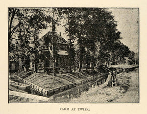 1886 Print Twisk Farm Agriculture Dutch North Holland Village House Garden XGS5