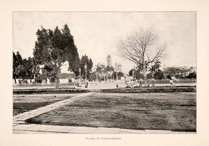 1893 Halftone Print Plaza Cienfuegos Cuba Park Landscape Architecture XGSA4