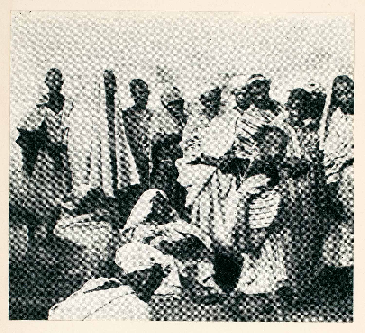 1922 Tipped-In Print Jemma El Fnaa Marrakech Morocco Shelluh Dancing Boy XGSA8